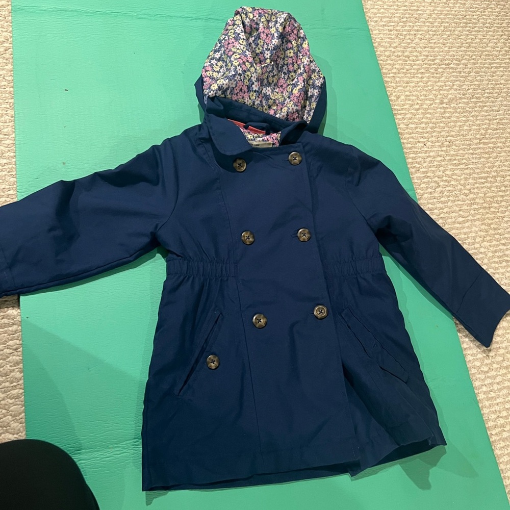Kids Navy Blue Hooded Jacket